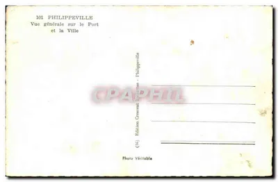 Philippeville — Ogólny widok na port i miasto — Wydawnictwo Crescent Philippeville — Rewers