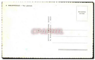 Philippeville — Vista geral — Edições Alexandre Sirecky, Oran — Verso