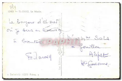 El-Oued — Muzeum — Wydawnictwo Nesri Frères n°12453 — Rewers