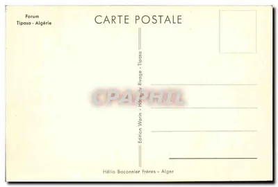 Fórum de Tipasa — Argélia — Edição Hélio Baconnier Frères, Argel — Verso