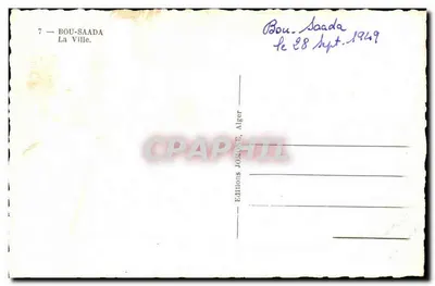 Bou-Saada — De Stad — Edities Joaione, Alger, n°7 — Achterkant