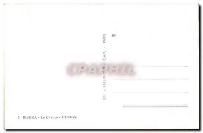 Biskra - Il Casinò - L'ingresso — editore REAL-PHOTL, serie (50) — Verso