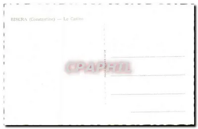 Biskra (Constantine) — O Casino — Foto Vachon — Verso