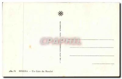 Biskra — Um Canto do Mercado — CAP.24, Les Arts Photomécaniques, Paris — Verso