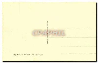 Karawanę kamelów — Biskra — Wydawnictwo Marius Maure, Biskra — Rewers