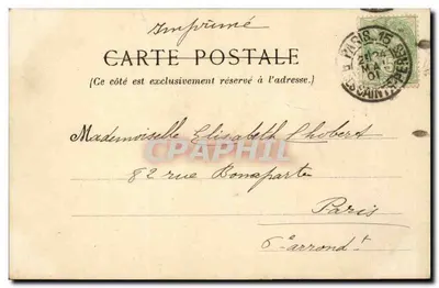París — Iglesia Rusa de la calle Daru — Imprenta — Reverso