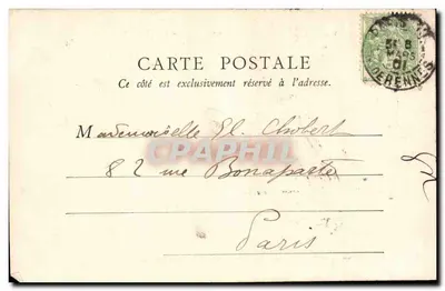 Palácio da Argélia — Exposição Universal de 1900 (Trocadéro) — B.F. Paris 179 — Verso