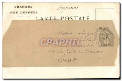 Sala Deputowanych — Widok ogrodu Czterech Kolumn — A. Popper, fot. N° 34 — Rewers