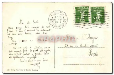 Titlisgipfel — szczyt zasypany śniegiem z flagą — wydawca Verlag Frau Grüter b. Bahnhof Engelberg, n° 502 — Rewers