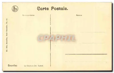 La Silla de Santa Gudula — Bruselas — Ed. Nels, Bruselas, Serie 64 — Reverso