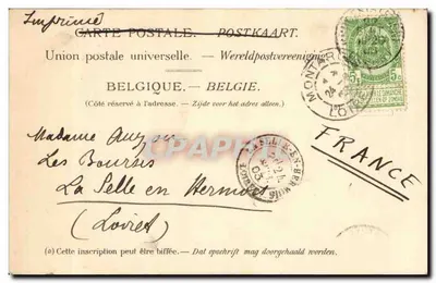 Ypres. Hala Mięsna — J. Chubert, wydawca Ypres, numer serii nie widoczny — Rewers
