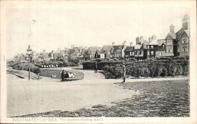 Westgate-on-Sea. Os Jardins (vista para leste.) — Peacock Brand Postcard, n°6019