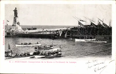 Port-Saïd — Inauguração da Estátua a Ferdinand de Lesseps — Ephtimios Frères, N. 2
