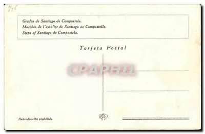 Schody Santiago de Compostela — Międzynarodowa Wystawa w Barcelonie — Rewers