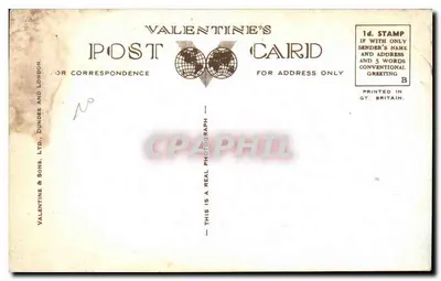Woody Bay and Headlands — Karta pocztowa na Walentynki — Valentine & Sons, Ltd., Dundee and London, n° 78772 — Rewers