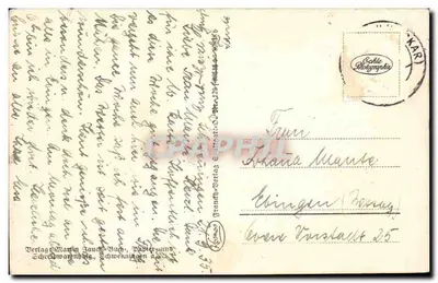 Schwoenningen a. N., Cremação — editor Martin Zauch Buch, Comércio de Papel e Mercadorias — Verso
