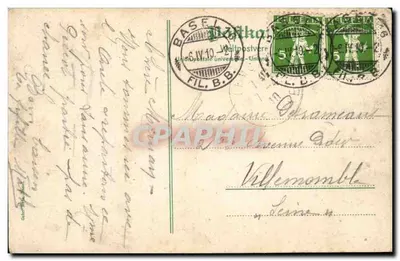 Basel, Münster — estátua de dragão na Weilsteinbrücke — editor desconhecido, n° 29010 — Verso