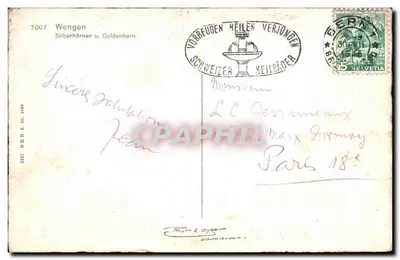 Silberhorn e Goldenhorn — Wengen — Fot. L. Oyger — Verso
