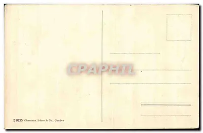 Lausana - Palácio de Rumine — vista do edifício e da praça, editor Charnaux frères & Co., Genebra, n° 51035 — Verso