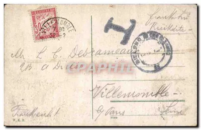 Bielitz. Stadtberg. — Widok ulicy z budynkami i przechodziami — wydawca nieznany — Rewers
