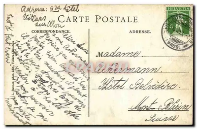 Most Chésières — Widok mostu w lesie — L. B. n° 322 — Rewers