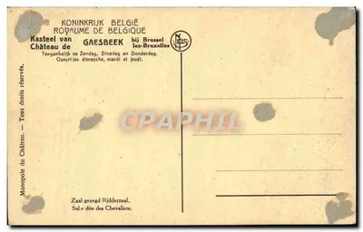 Sala Rycerzy — Zamek Gaesbeek — Wydawca NEIS — Rewers