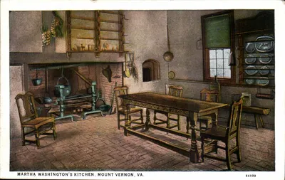 Cozinha de Martha Washington — Mount Vernon, VA — B. S. Reynolds Co. n° 64939