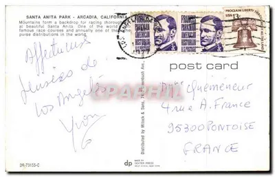Santa Anita Park — Arcadia, Kalifornia — wydawca Dexter Press, n° DR-73155-C — Rewers