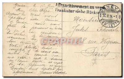 Genebra — Monumento de Brunswick — LL. — 63 — Verso