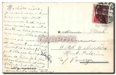 Genewa — Zatoka i Mont-Blanc — J. J. 6403 — Rewers