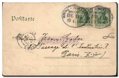 Wiesbaden — widok z powietrza — Héliocolorkarte von Ottmar Ziehen München — Rewers