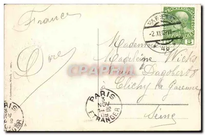 Ruínas romanas de Schönbrunn — Viena XIII/I — editor V. Ledermann — Verso