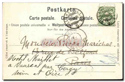 Spiez, com o castelo — vista do lago com vacas — Verlag Hch. Schlumpf, Winterthur, No. 457 — Verso