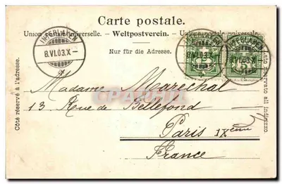 Interlaken - Die Jungfrau — Wydawnictwo Burgy, lit. Saint-Inier, nr 3714 — Rewers