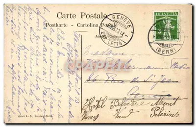 Der Trümmelbach (najniższy spadek) w Lauterbrunnentalu — karta pocztowa nr 3531 — Rewers