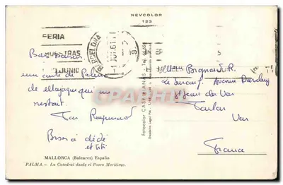 Palma de Mallorca — Katedra z Poseo Maritime — NEVCOLOR 123 — Rewers