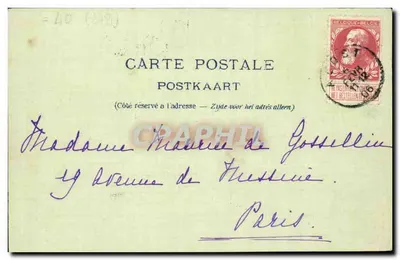 Castelo de Overhamme — Lembrança de Alost, N° 50 — editor Alost — Verso
