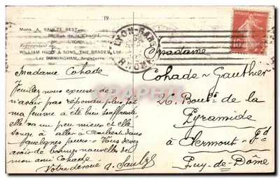 Jardineiro com enxada — William Hunt & Sons, The Brades, Ltd. — cartão publicitário — Verso