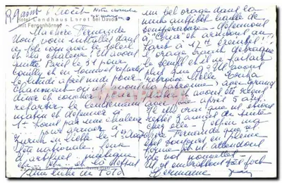 Hotel Fergenhorner — montanhas nevadas — editor: FOTO, n° 2a 354 — Verso