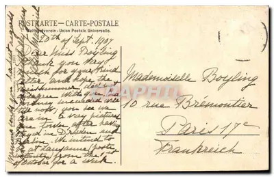 Lübeck — Część nad Obertravą — Weithurstverein - Union Postale Universelle — Rewers