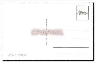 Praça central com fonte e edifício com relógio — Balingen — Verlag Fotoprint Balingen/Württemberg — Verso