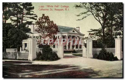 Kotłownia 'White Hall' — ulica Catherine, Newport, R.I. — Wydawca: Blanchard, Young & Co.