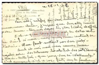 Castelo do Bois Corbon — Saint-Leu-la-Forêt (Seine-et-Oise) — editor BREWTON — Verso