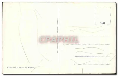 Veneza - Ponte de Rialto — Ed. Césaré, Milão, n° 5641 — Verso