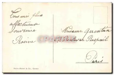 Genewa. Jle Rousseau i Mont-Blanc — Naine-Robert & Co. nr 2051 — Rewers