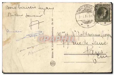 Luxembourg — Grund i Wysoka Miasto — Wydawnictwo W. CAPPS, Luxembourg, nr 447 — Rewers