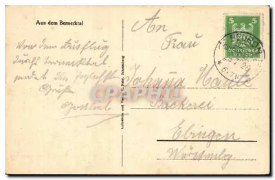 Widok Bernedktal — Niemcy — wydawca: Verlag C. Fädt, Schramberg — Rewers