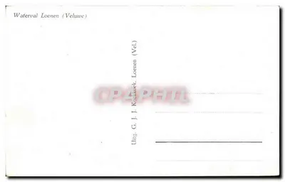 Waterval Loenen (Veluwe) — wodospad w lesie — wydawca G. J. Kockkoo — Rewers