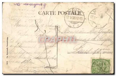 Luxemburgo. A Passarela e o Boulevard do Viaduto — editor Ch. Bernhoft, n° 9170 — Verso