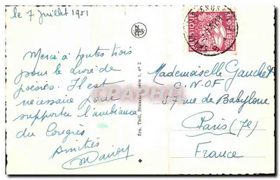 Bruxelas — Hotel de Ville — vista da praça — Ern. Thill, série 1, n° 2 — Verso